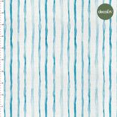 Sulu Boya Efektli Çizgili Desenli Dijital Baskılı Kumaş